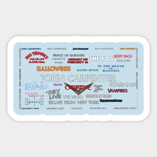 John Carpenter Filmography Sticker